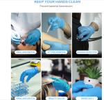 Blue Pvc Nitrile Gloves Powder Free 100PCS ONE BOX For Civil