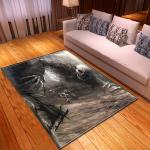 100% Polyester Living Room Floor Carpets Cross Border Skeleton Soft Bedroom