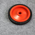Monforts Stenter Machine Parts Small Brush Wheel Red Plastic Body Black Bristle