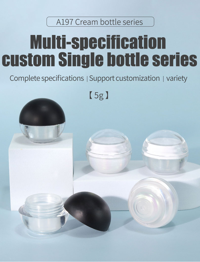 Plastic Cosmetic Cream Jar Small 5g Cream Jar Double Layer With PS Collar