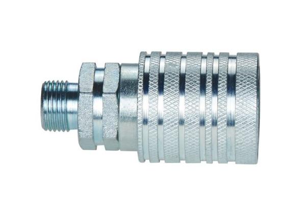 Carbon Steel Push Pull Hydraulic Quick Coupler , Agriculture Machine Hydraulic
