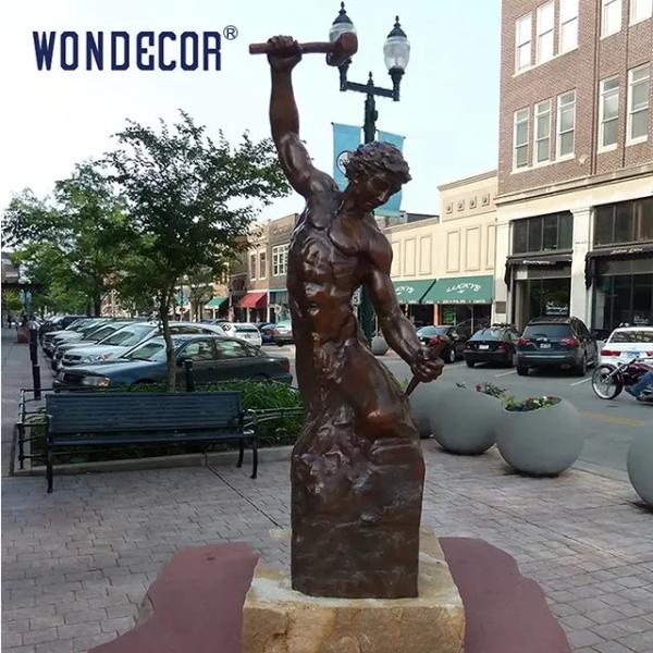 Custom Outdoor Garden Large Life Size Metal Bronze Human Sculptures Self Made