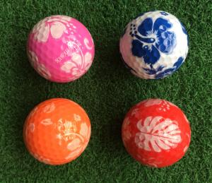 Quality logo golf ball with flower wholesale