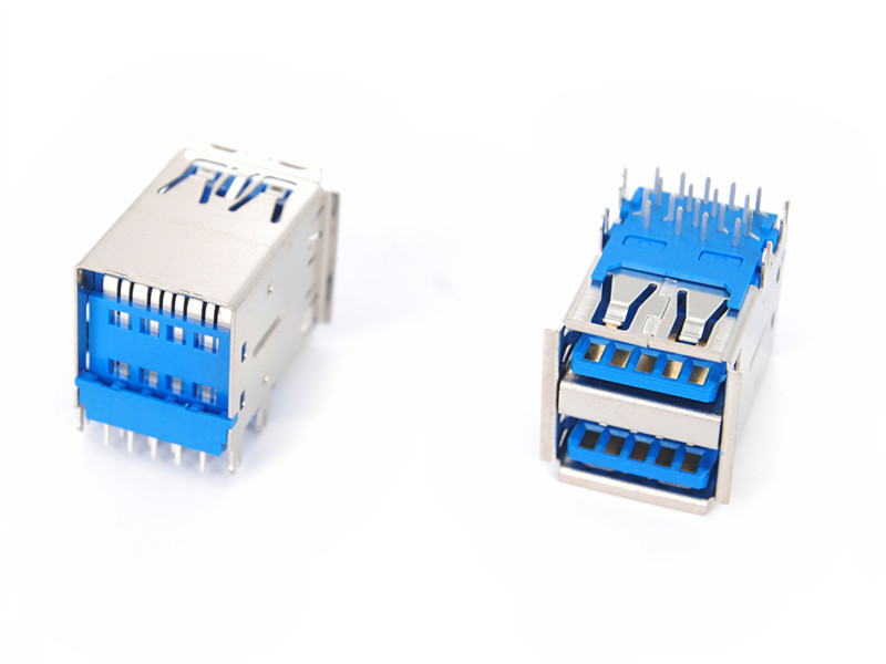 USB3.0 A Type Receptacle (Standard), Reflow Soldering， HULYN