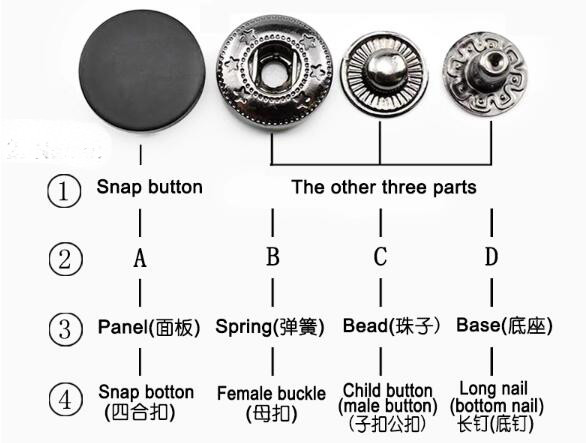 17mm Fancy Shirt Rivet Garment Metal Stud Buttons