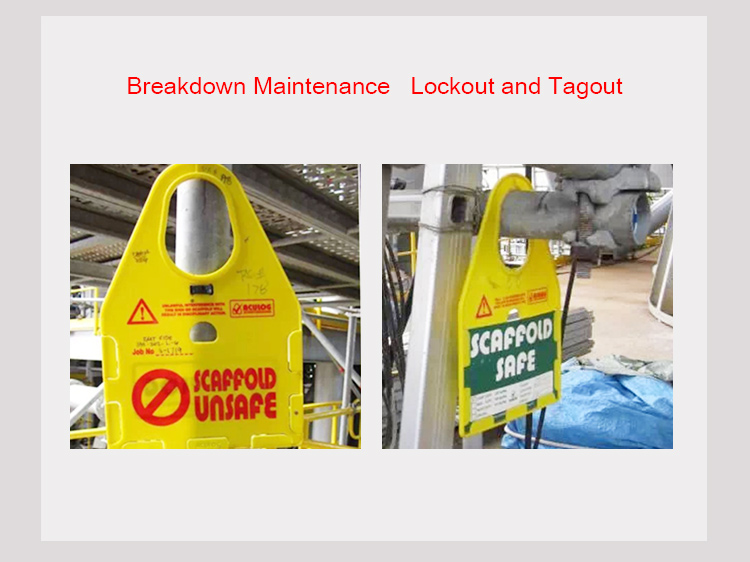 ABS Material Scaffold Safety Tags , Customized Width Lock Out Tag Out Tags