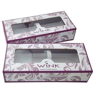 Quality factory direct sell eyelash window paper box Rigid luxurious eyelash packaging box wholesale