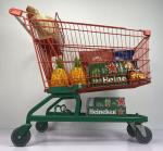 210 Liter Large Warehouse Supermarket Shopping Trolley For Multi Person German