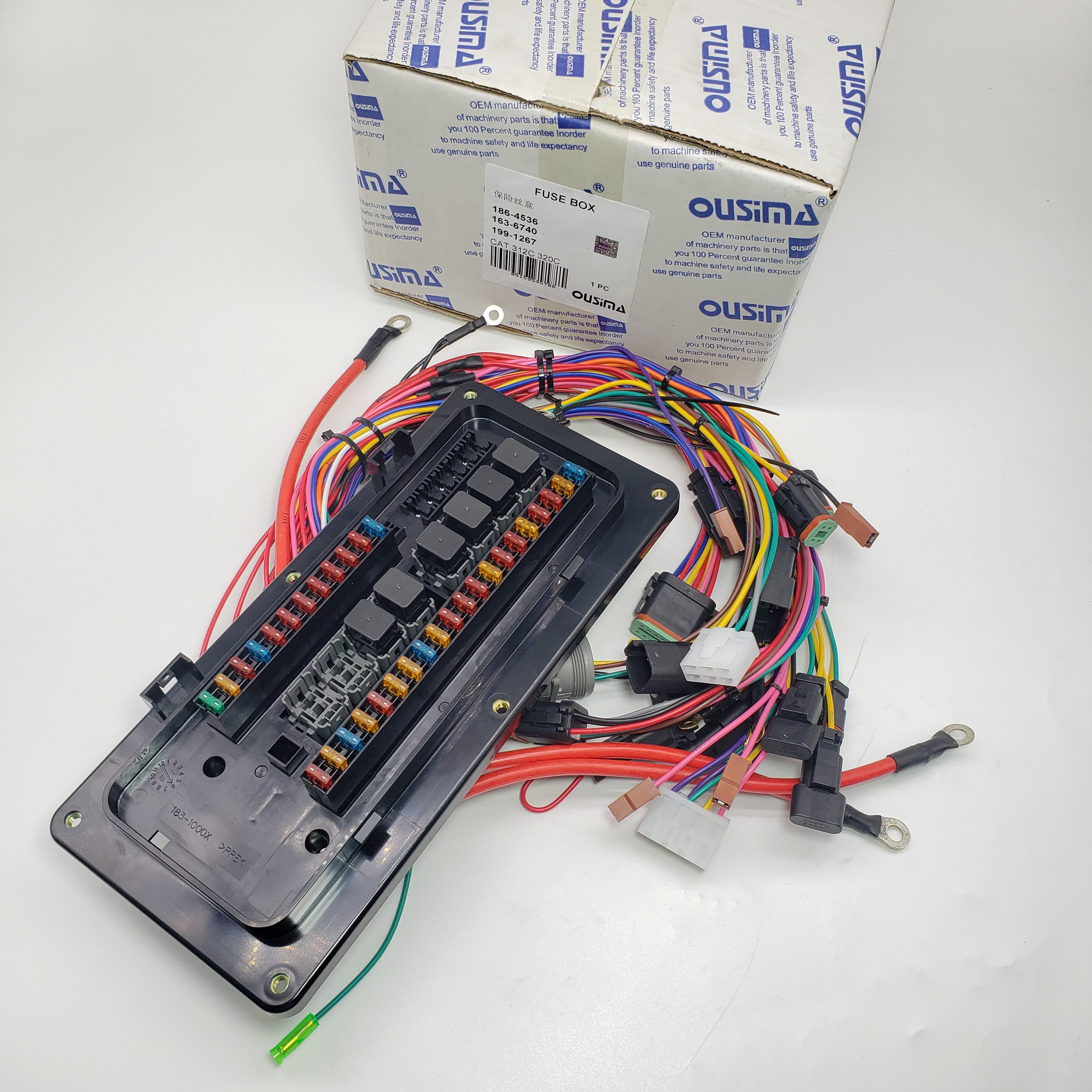 Wiring Harness Fuse Box Assembly 186-4536 163-6740 199-1267 CAT 320C