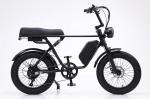 48V 750W Motor Electric Hybrid Bike Full Suspension 20 Inch Fat Tire Ebike 17Ah