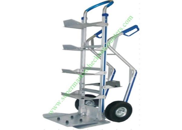 Aluminum Bottled Water Tray Wire Shopping Trolley , Heavy Duty Foldable Hand