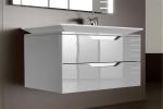 4 Drawers Waterproof Bathroom Vanity Units Double Stainless Steel Faucet