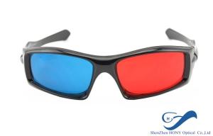 Quality Plastic Frame Red Cyan Anaglyph 3D Glasses For Normal TV 3D Movies wholesale