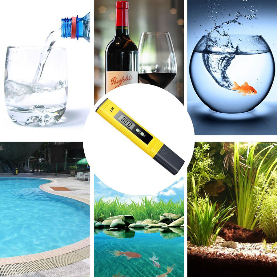 Easy-to- pH Meter for Aquarium Water Testing Resolution 0.01pH Dimension 155*30*18 mm