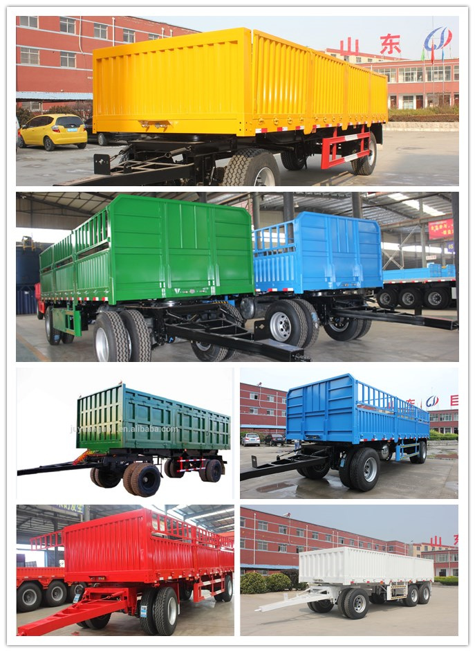 Multi-Purpose Cargo Side Wall Full Trailer with 12r22.5 Tire Size and 50T Max Payload