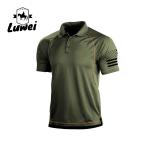 Breathable Office Cotton Polo T Shirts Short Sleeved Wear Oversize Uniform