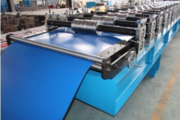 Colored Steel Trapezoidal Roofing Sheet Roll Forming Machine PPGi GI Material