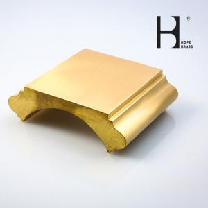 Quality OEM Golden Copper Alloy Handrail , 6m Length Architectural Bronze Handrail wholesale