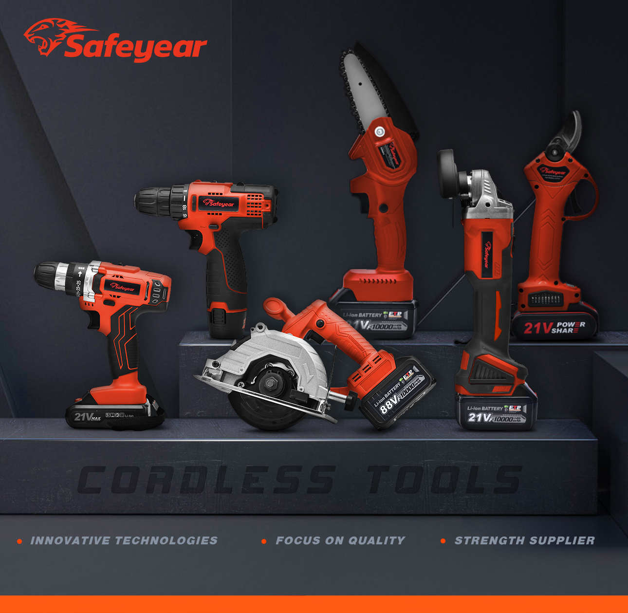 21V Wood Tile Battery Powered Circular Saw Cordless Saw Tools 1300mAH Lithium Battery