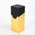 Luxury rigid fip open top Single bottle Wine Packaging Box with full size black