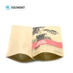 Fresh Roasted Coffee Kraft Paper Zipper Bags Gravure Printing For Espresso Beans