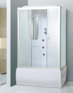 Quality Steam Rectangular Shower Stalls with White Transparent Tempered Glass wholesale