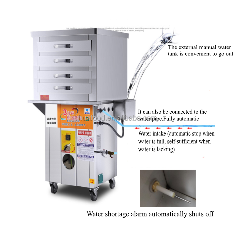 Factory Supplying Hotels Food Restaurant Quality Rice Roll Steamer Household Rice Noodle Vermicelli Machine