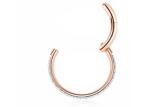 Dia 9mm 11mm 18k Gold Nose Stud , Nose Ring Piercing With 0.14ct Natural