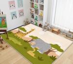 Cartoon Crystal Velvet Sofa Bedroom And Living Room Floor Carpets 100*180cm