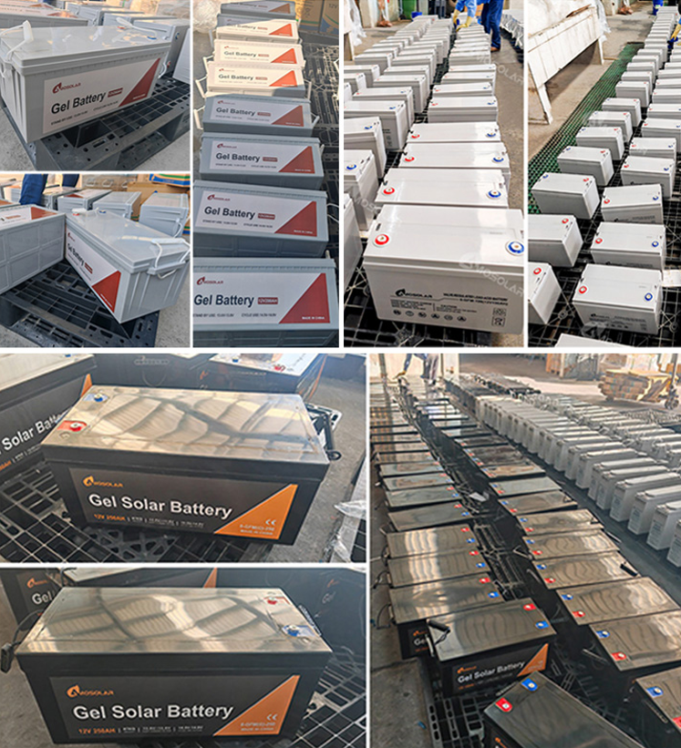 Amosolar 12V 24V 100Ah 200Ah 300Ah 400Ah Deep Cycle Gel Solar Battery for Electric Cars