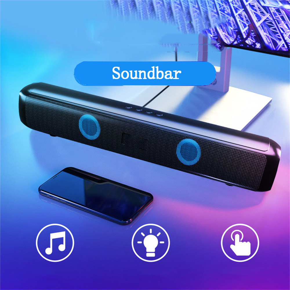 2.0 Channel 3.5mm Aux Input TV Soundbar Speaker For Home Theater System