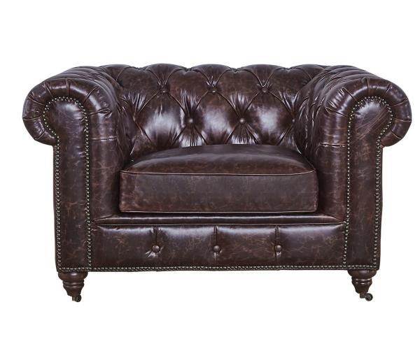 Soft High Back Chesterfield Armchair , Modern High Back Wing Chairs For Living