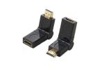 QS AD004， HDMI male to HDMI Female swivel adapter