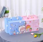 Portable Cardboard Gift Packaging Boxes Cartoon Design For Baby Birthday