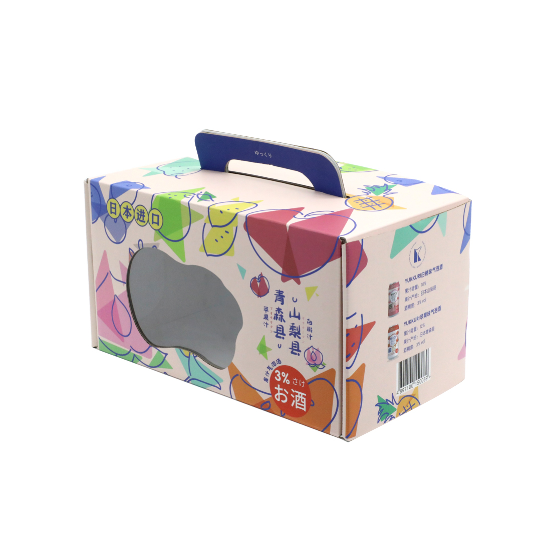 Customized Biodegradable Paper Gift Box 6 Pack Cardboard Beer Bottle Box