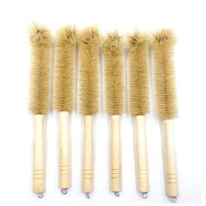 Quality Coconut Scrub Long Handle Bottle Cleaning Brush Wooden wholesale