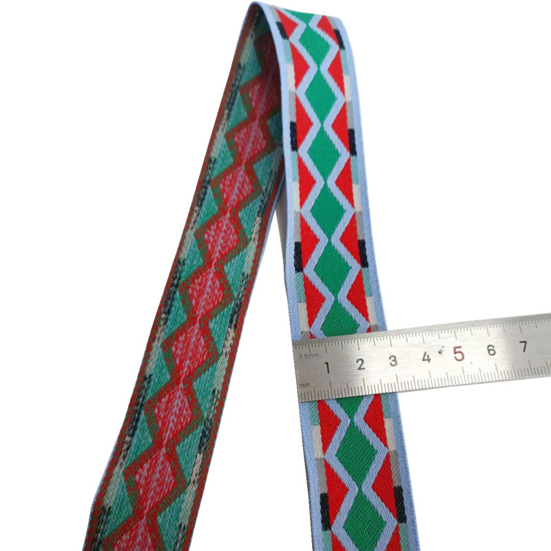 Woven 1.5 Inch Polyester Webbing Jacquard Elastic Band Pantone Color