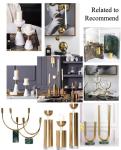 Interior Home Decor Marble Basetall 520mm Gold Candle Holders