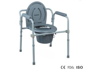 Quality Bedside Handicapped Folding Commode Chair , Adult Toilet Potty Portable Commode Chair Elevated Seat wholesale