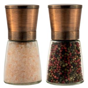 Quality Stainless Lid Glass Jar 140mm 170ml Salt Mill Pepper Grinder wholesale