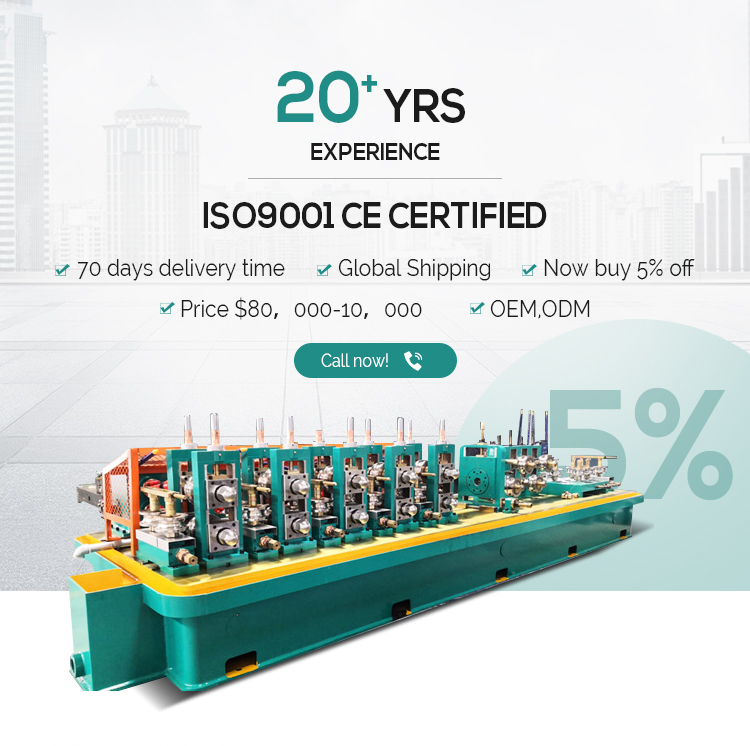 8mm~38mm Stainless Steel Pipe Making Machine Manufacturing
