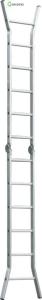 Quality Outdoor 8 FT Aluminum Ladder Silver Corrosion Resistance 3 Shapes wholesale
