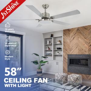 Quality 58 Inch Bedroom Ceiling Fans With Lights Reversible Silent DC Motor wholesale