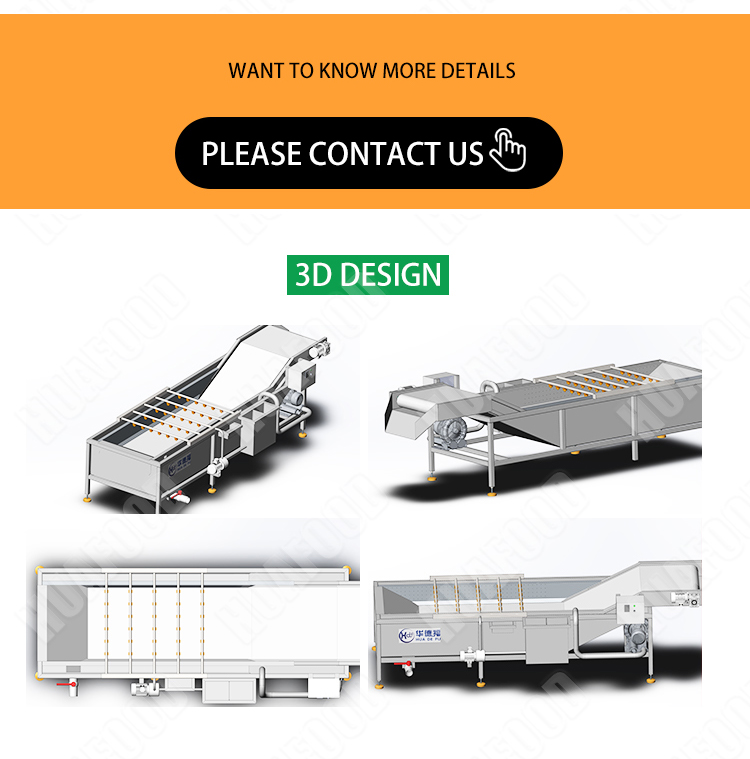 HDF2500 SUS304 fruit wash machine