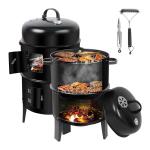 Outdoor Backyard Party Vertical Charcoal Smoker with High Pressure Protection