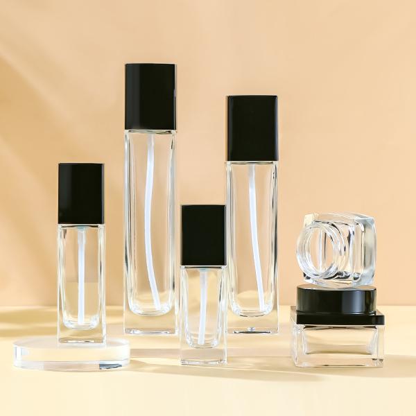 30ml Straight Round Emulsion Glass Bottling Powder Liquid Cosmetic Bottle