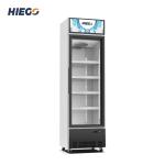 368L Single Glass Door Display Chiller Upright Refrigerated Vertical Freezer
