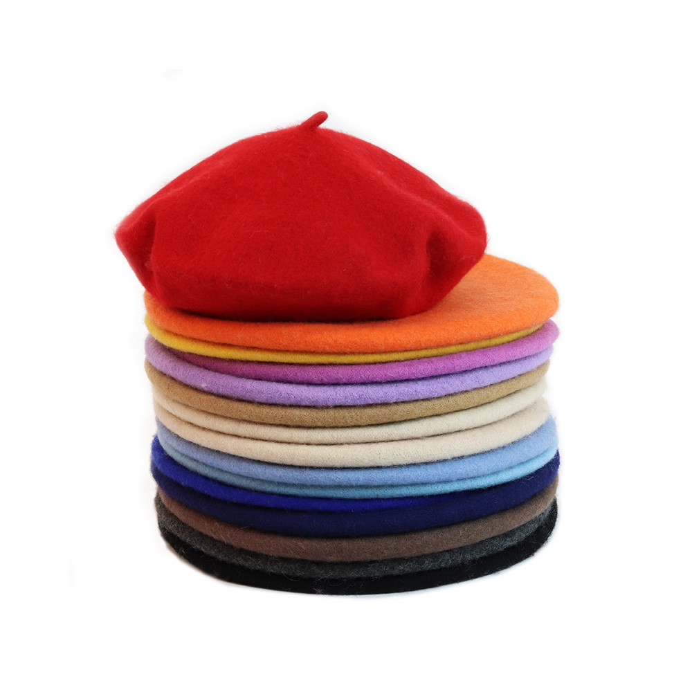 Multi Color Women Beret Cap Hat 3D Embroidery ECO Printing OEM