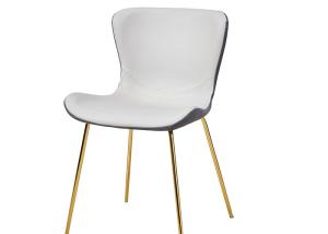 Quality Gray Leather Padded Dining Chairs Without Armrest wholesale