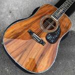 KOA wood classic acoustic guitar,Life tree Ebony Fingerboard,Abalone inlays and